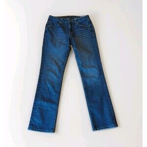 Jag Jeans Womens 6 Blue Straight Leg Western Glove Stretch Dark Wash Mid Rise